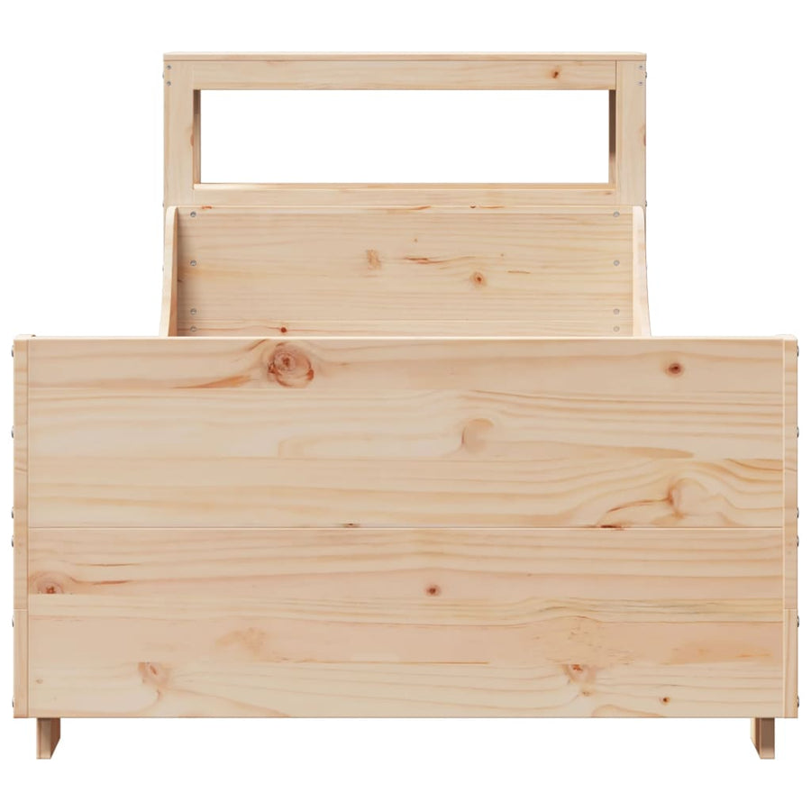 Bedframe zonder matras massief grenenhout 90x200 cm