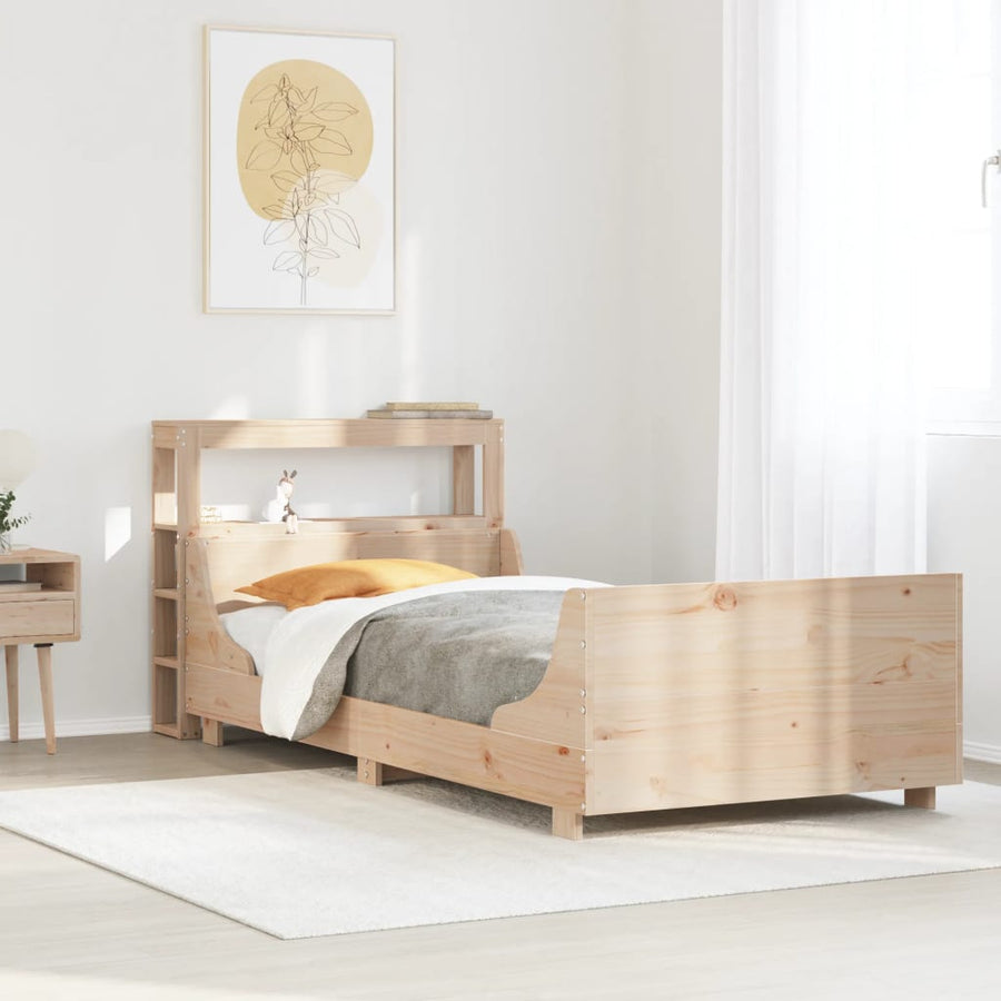 Bedframe zonder matras massief grenenhout 90x200 cm