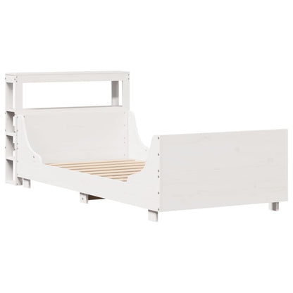 Bedframe Zonder Matras Massief Grenenhout 90 x 200 cm Wit