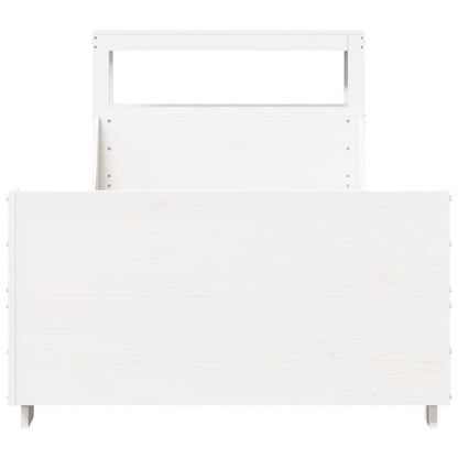 Bedframe Zonder Matras Massief Grenenhout 90 x 200 cm Wit