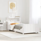 Bed frame without mattress solid pine wood white 90x200 cm
