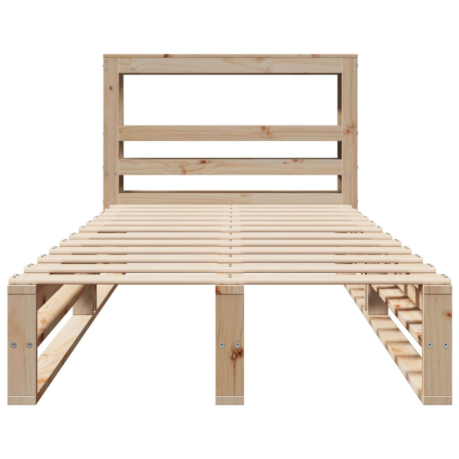 Bedframe zonder matras massief grenenhout 90x200 cm