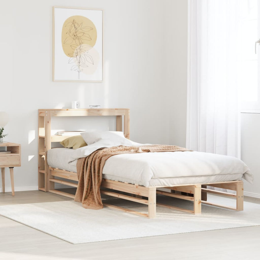 Bedframe zonder matras massief grenenhout 90x200 cm