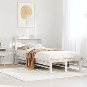 Bedframe massief grenenhout wit 90x200 cm