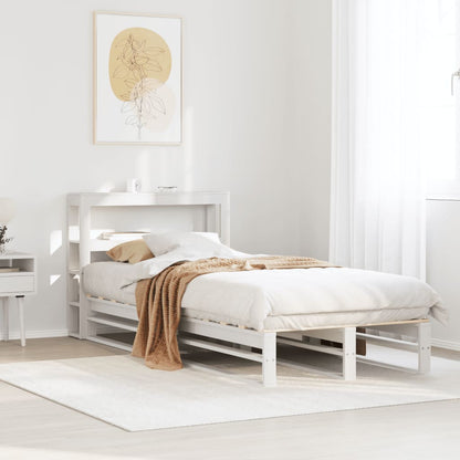 Bedframe Zonder Matras Massief Grenenhout 90 x 200 cm Wit