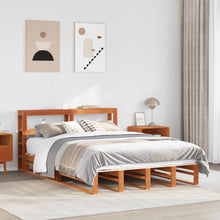 Bedframe zonder matras massief grenenhout wasbruin 120x200 cm