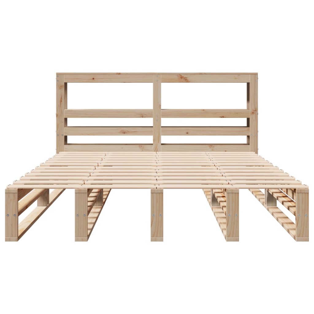 Bedframe zonder matras massief grenenhout 140x200 cm