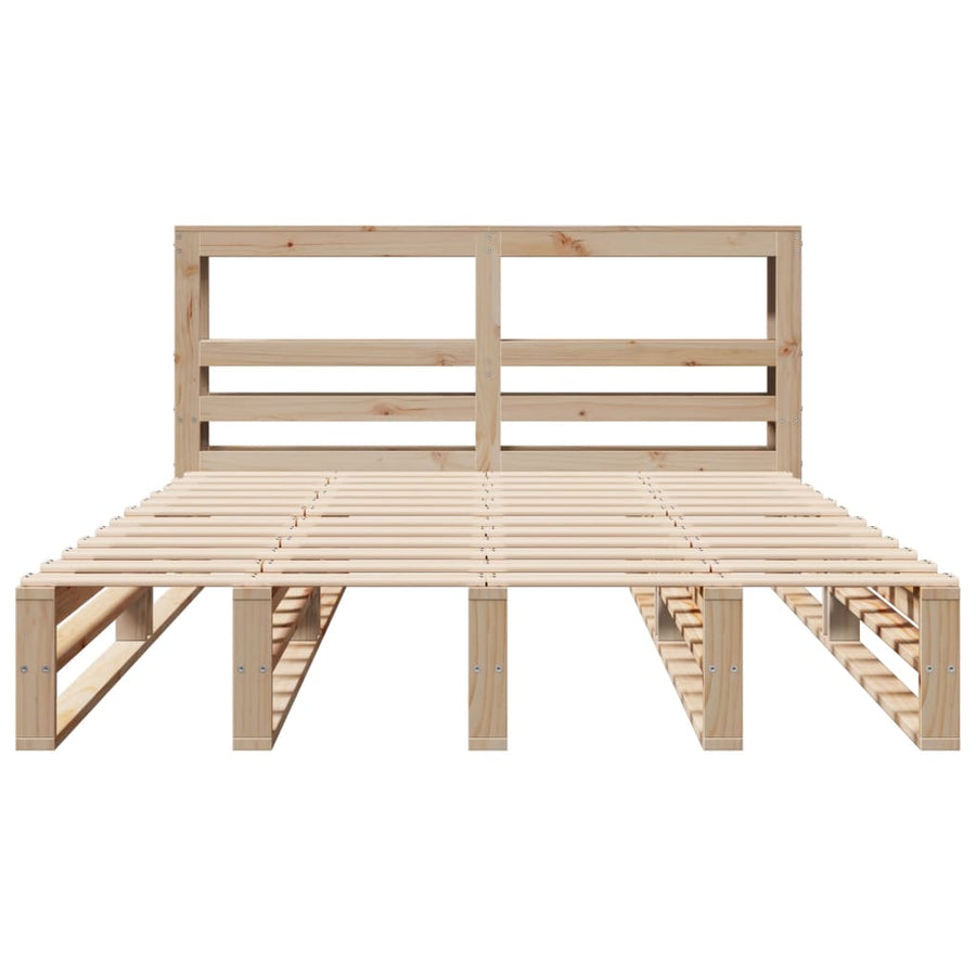 Bedframe zonder matras massief grenenhout 140x200 cm