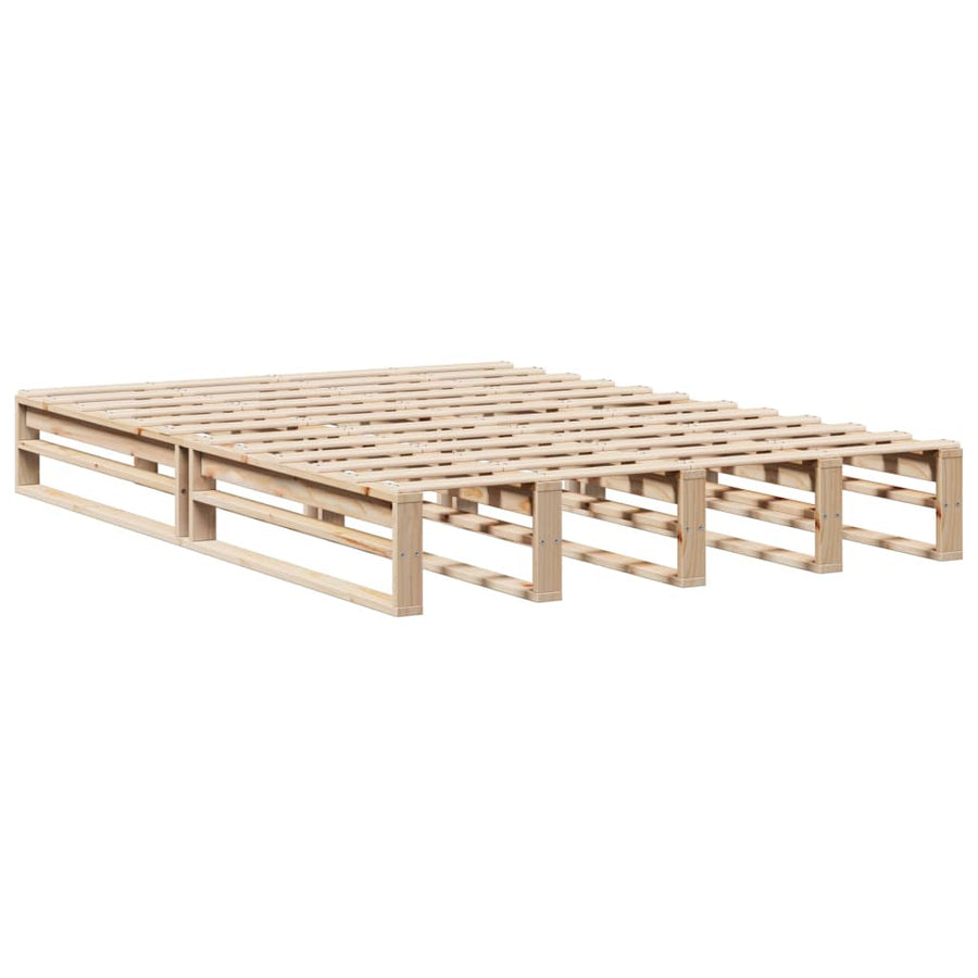 Bedframe zonder matras massief grenenhout 140x200 cm