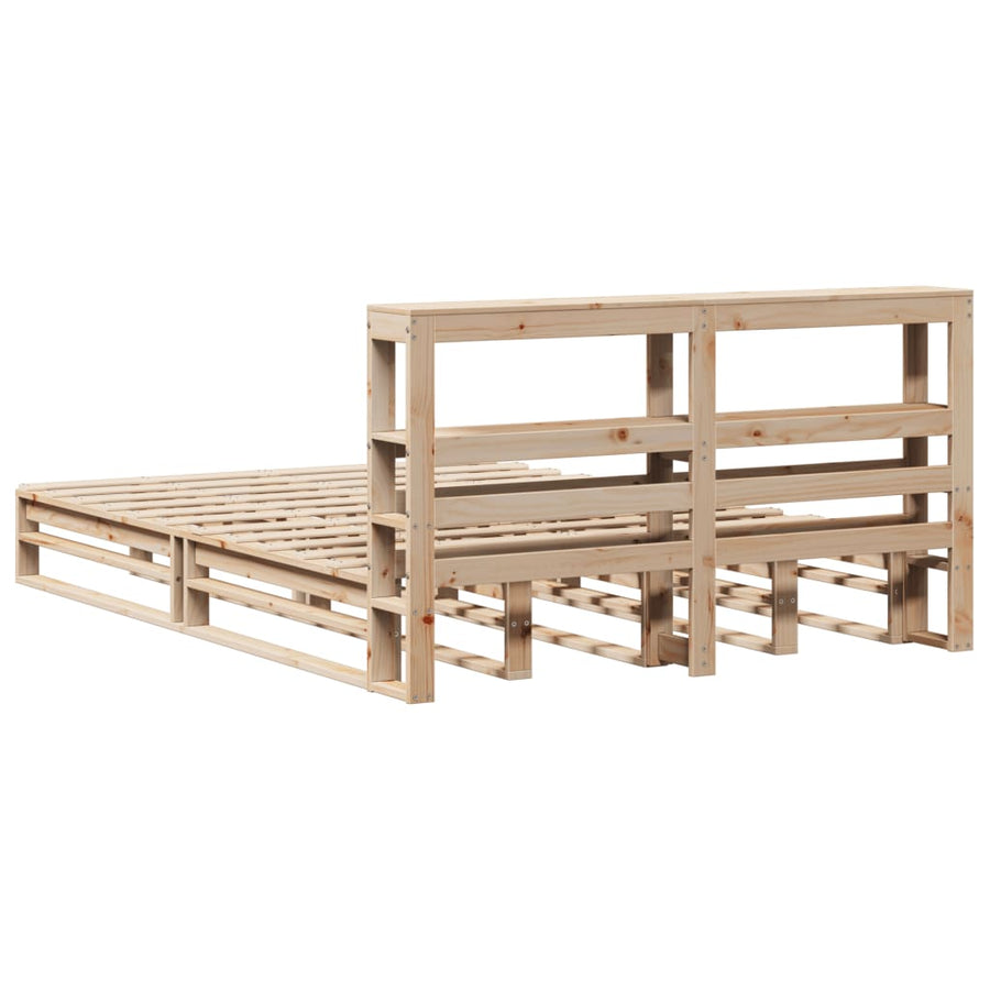 Bedframe zonder matras massief grenenhout 140x200 cm