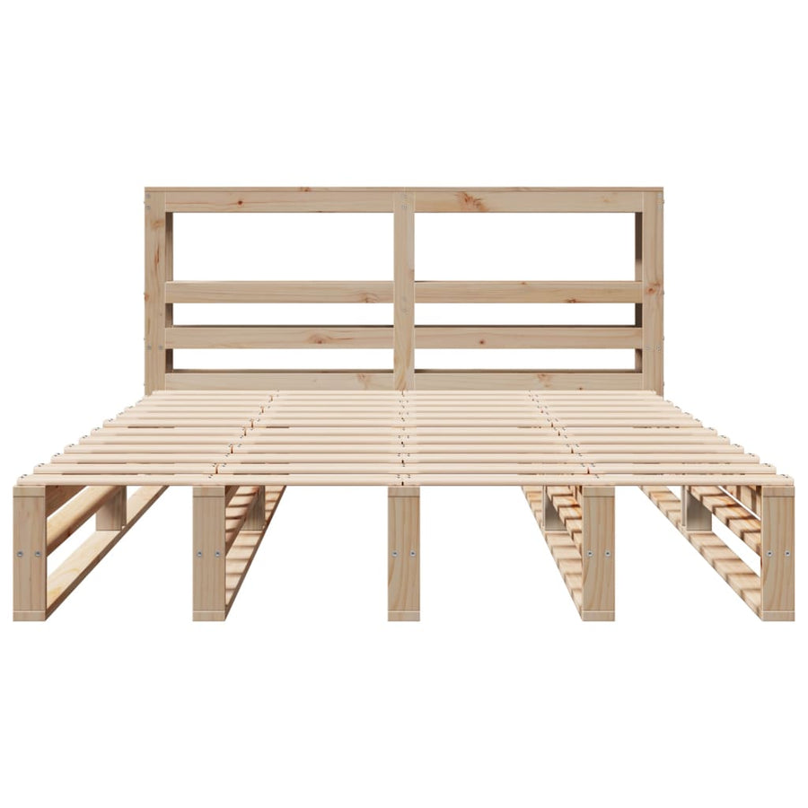 Bedframe zonder matras massief grenenhout 160x200 cm