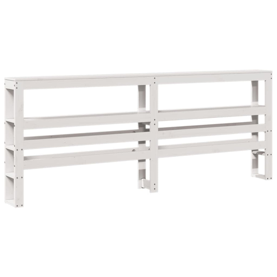 Bedframe zonder matras massief grenenhout wit 180x200 cm
