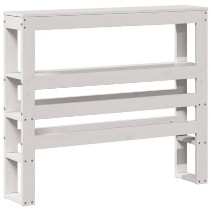 Bedframe zonder matras massief grenenhout wit 75x190 cm