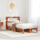 Solid pine bed frame, wax brown, 75x190 cm (mattress not included)