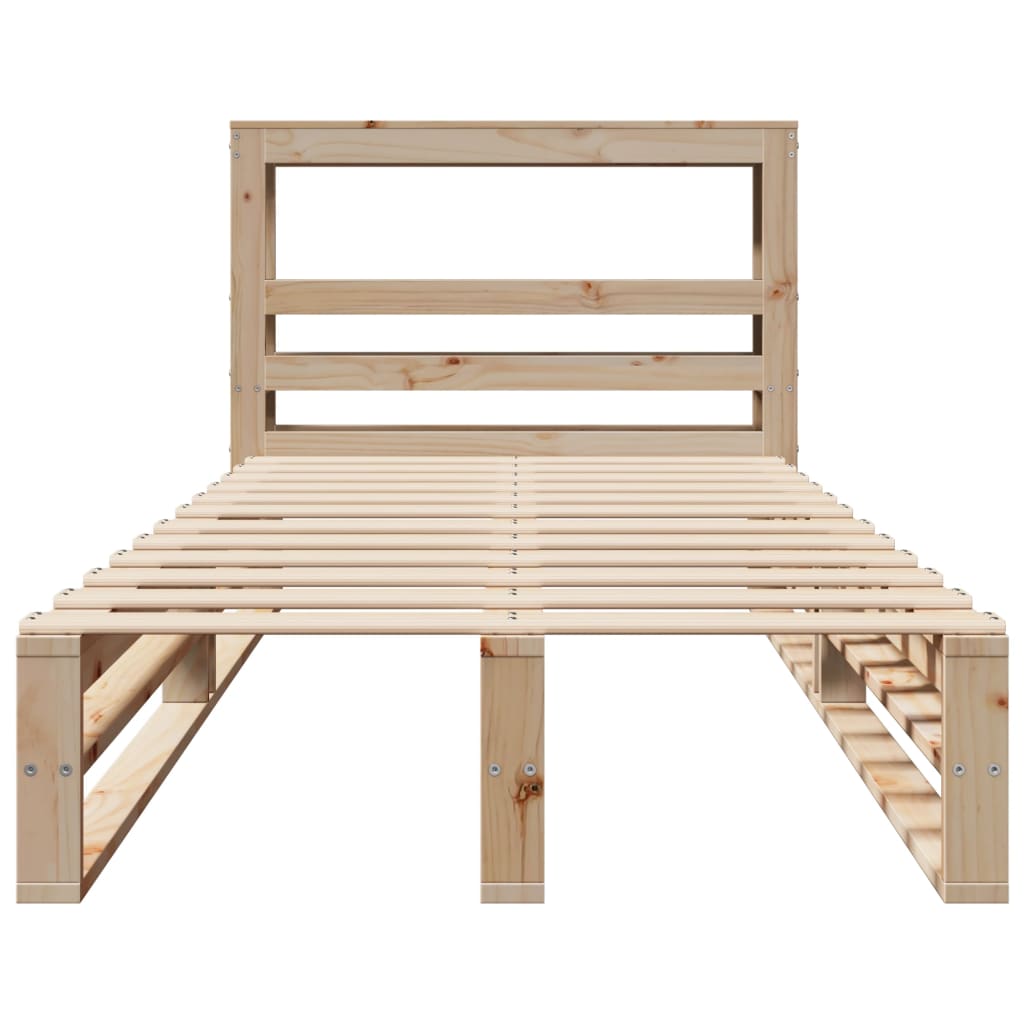 Bedframe zonder matras massief grenenhout 90x190 cm