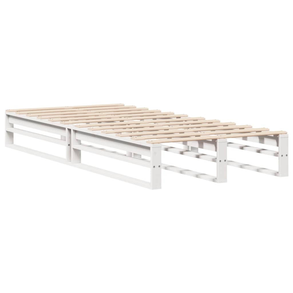 Bedframe Zonder Matras Massief Grenenhout 90 x 190 cm Wit
