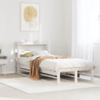 Bed frame without mattress solid pine wood white 90x190 cm