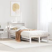 Bedframe massief grenenhout wit 90x190 cm