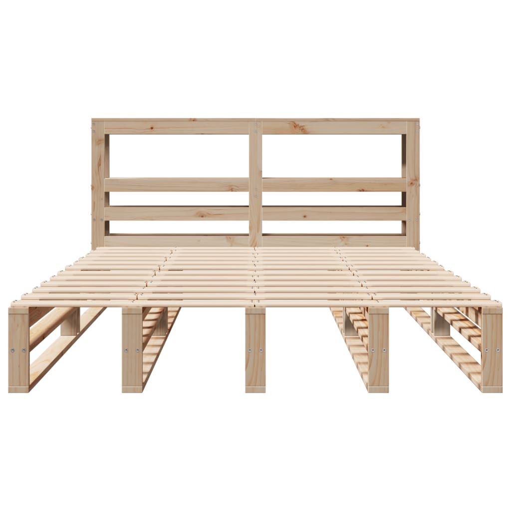 Bedframe zonder matras massief grenenhout 120x190 cm