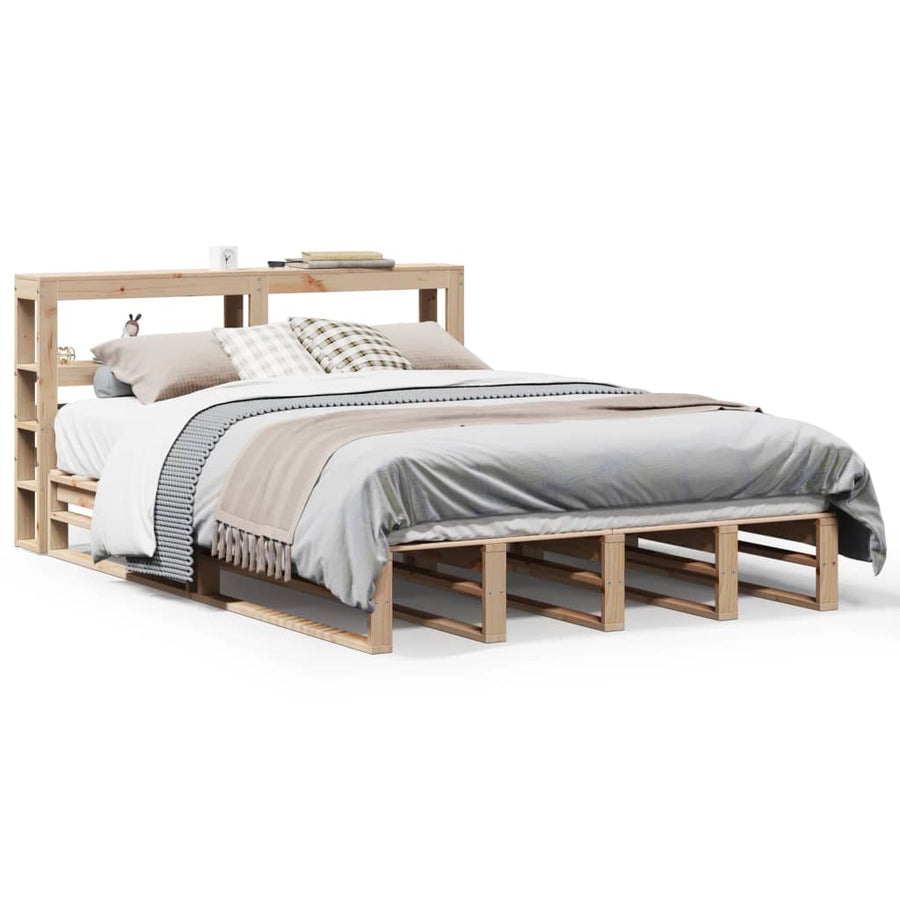 Bedframe zonder matras massief grenenhout 140x190 cm