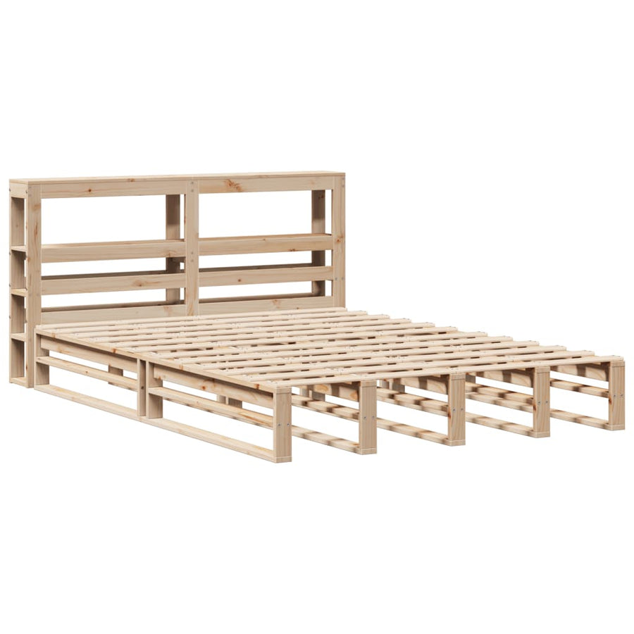 Bedframe zonder matras massief grenenhout 140x190 cm