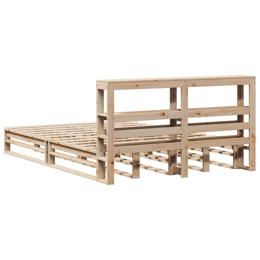 Bedframe zonder matras massief grenenhout 140x190 cm
