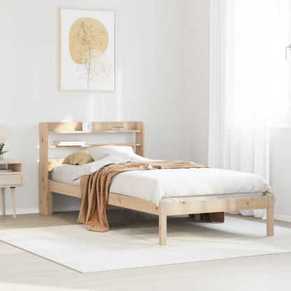 Bedframe zonder matras massief grenenhout 75x190 cm