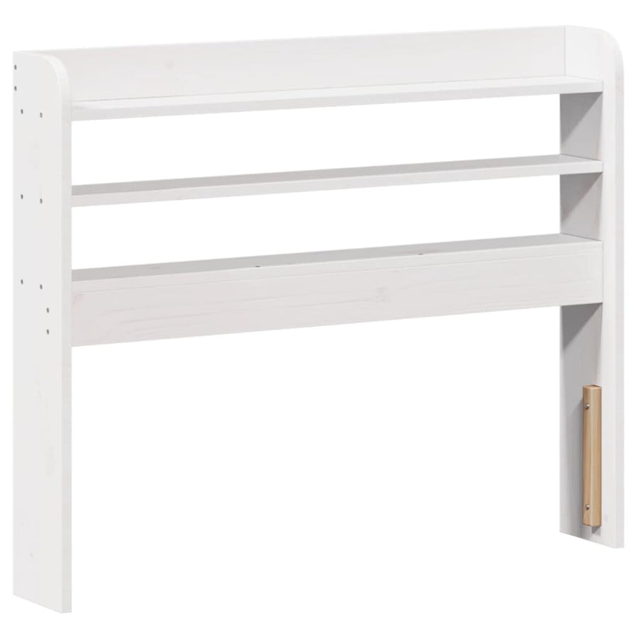 Bedframe zonder matras massief grenenhout wit 75x190 cm