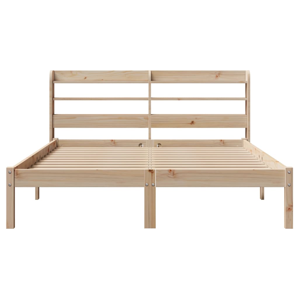Bedframe zonder matras massief grenenhout 135x190 cm