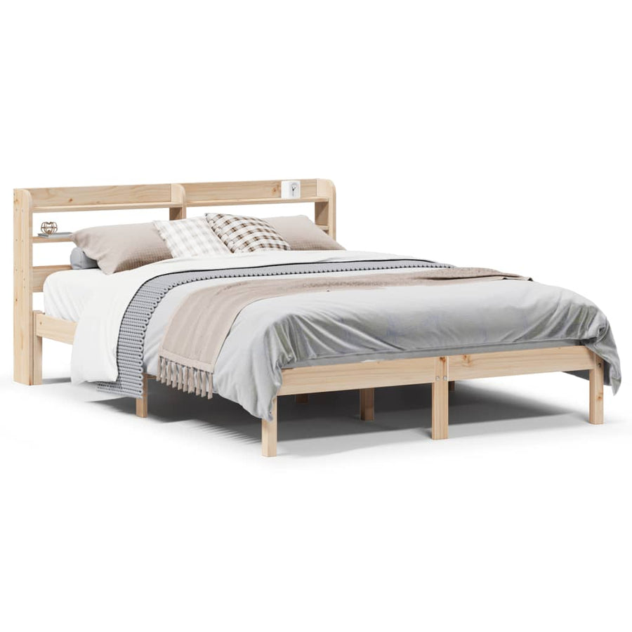 Bedframe zonder matras massief grenenhout 160x200 cm