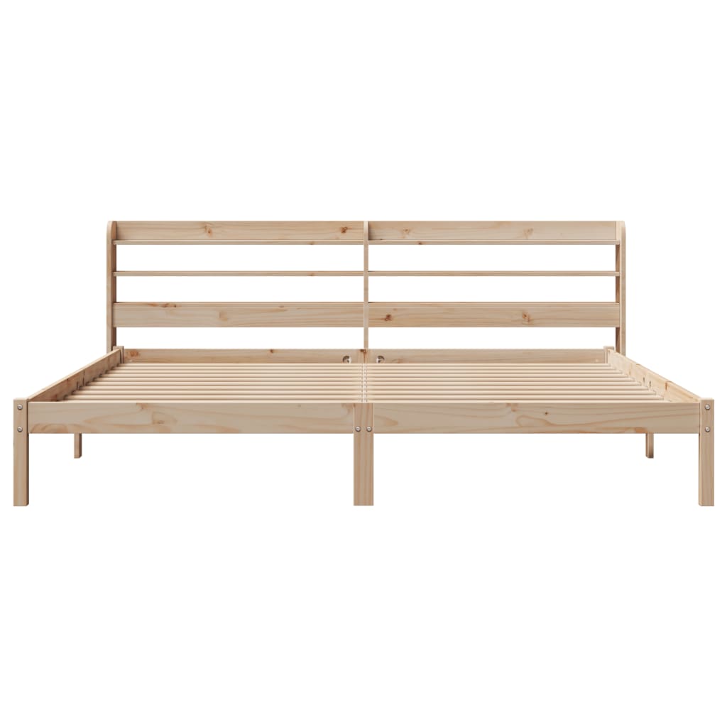 Bedframe zonder matras massief grenenhout 200x200 cm