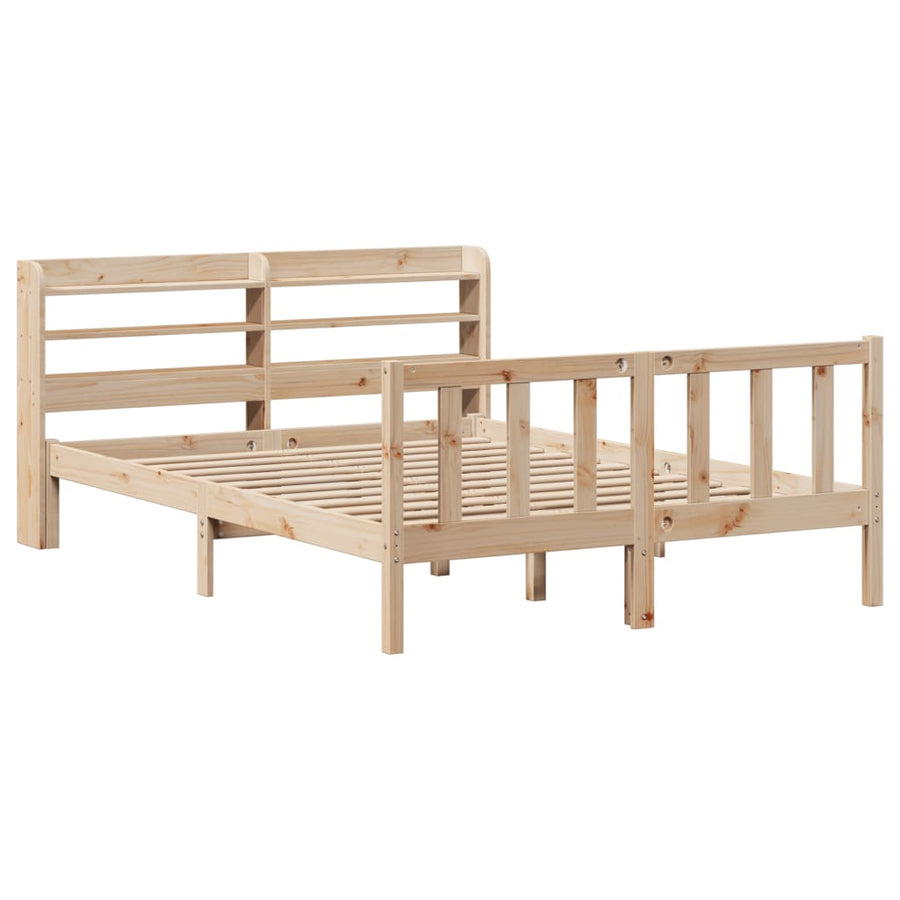 Bedframe zonder matras massief grenenhout 160x200 cm