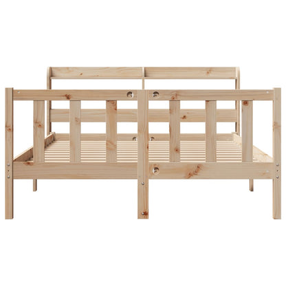 Bedframe zonder matras massief grenenhout 160x200 cm