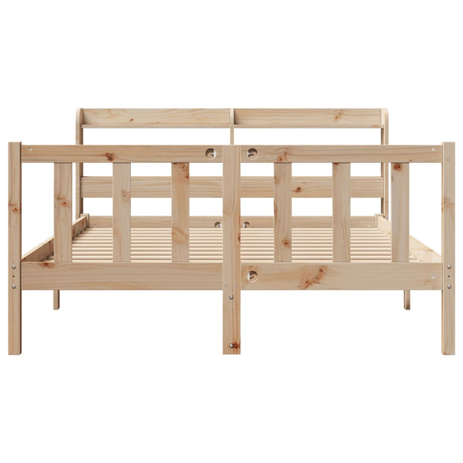 Bedframe zonder matras massief grenenhout 160x200 cm