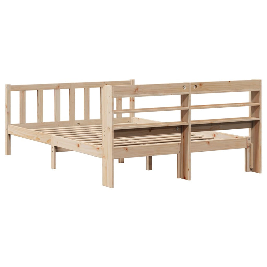 Bedframe zonder matras massief grenenhout 160x200 cm
