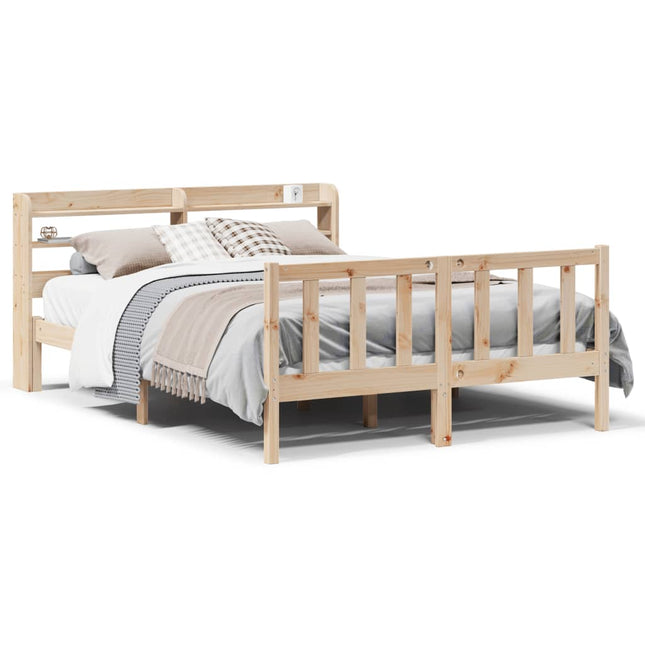 Bedframe zonder matras massief grenenhout 160x200 cm