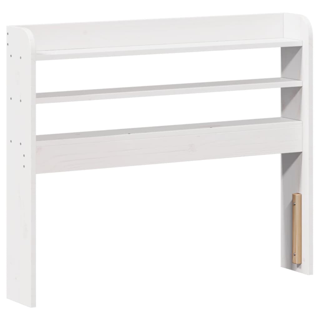 Bedframe zonder matras massief grenenhout wit 75x190 cm