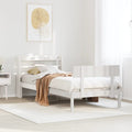 Bedframe zonder matras massief grenenhout wit 75x190 cm