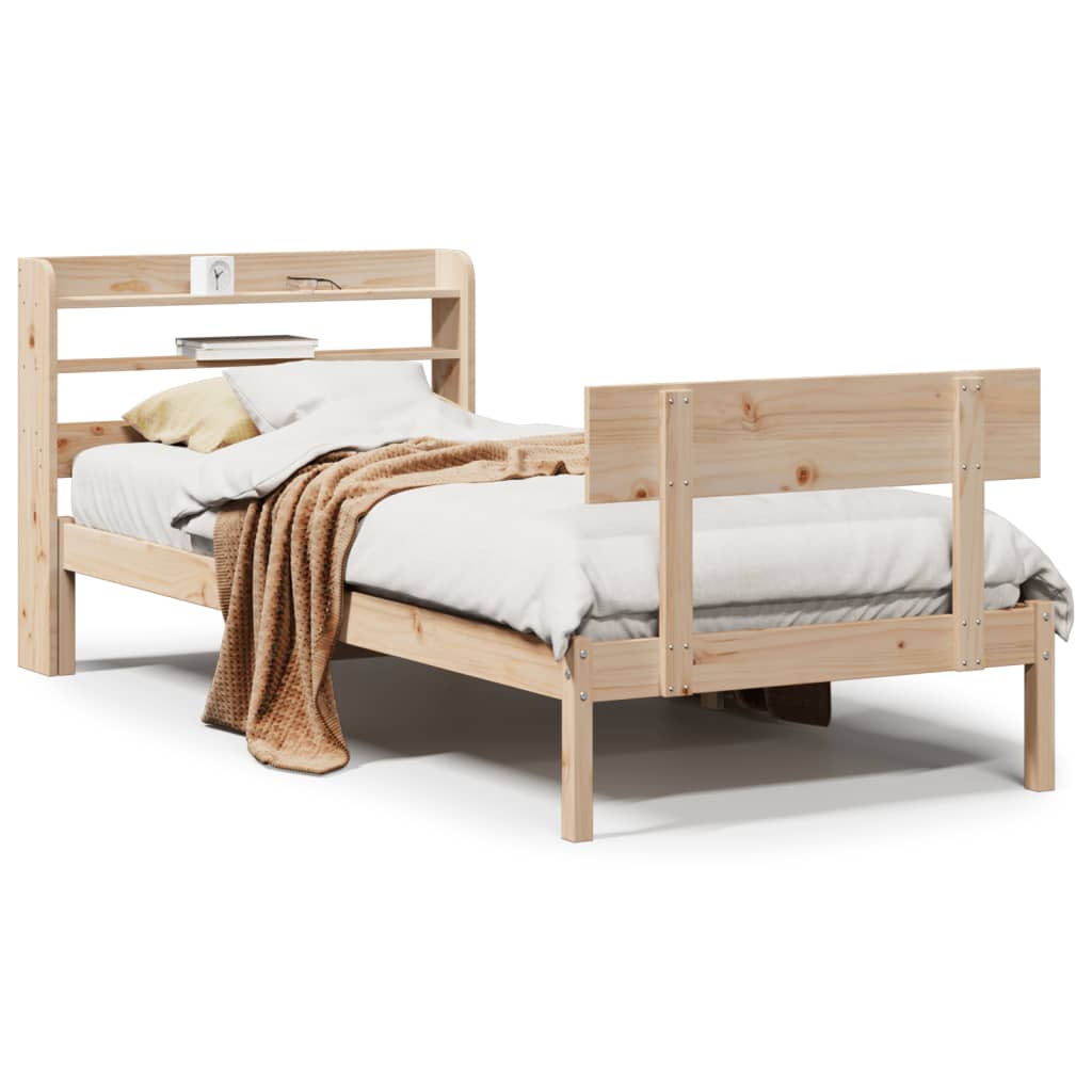 Bedframe zonder matras massief grenenhout 90x200 cm