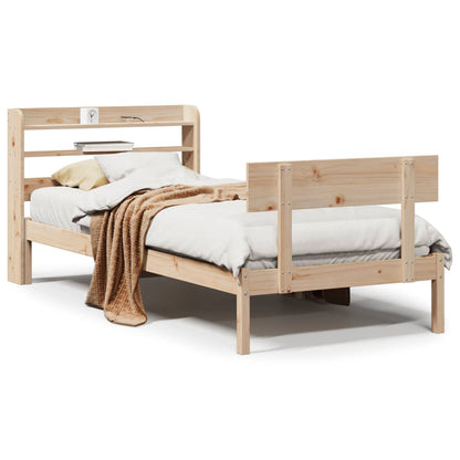 Bedframe zonder matras massief grenenhout 90x200 cm