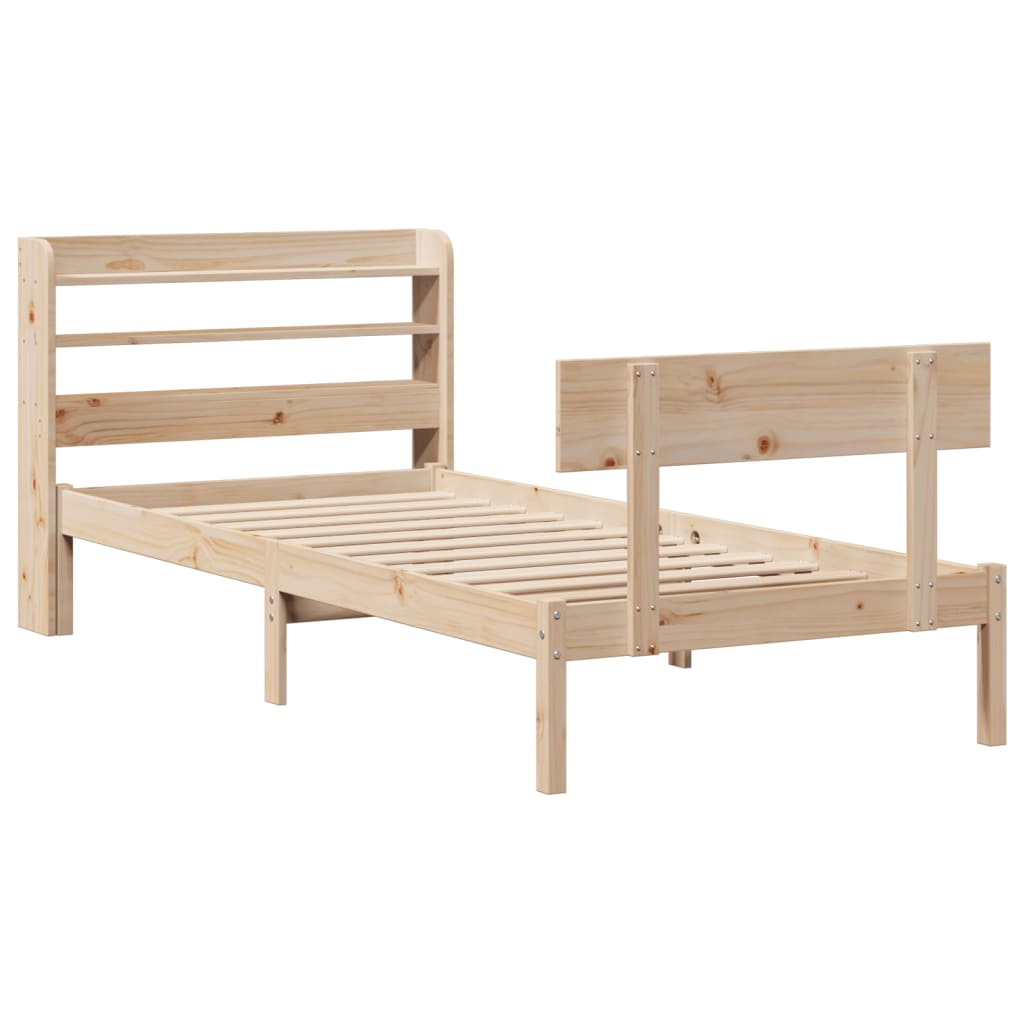 Bedframe zonder matras massief grenenhout 90x200 cm