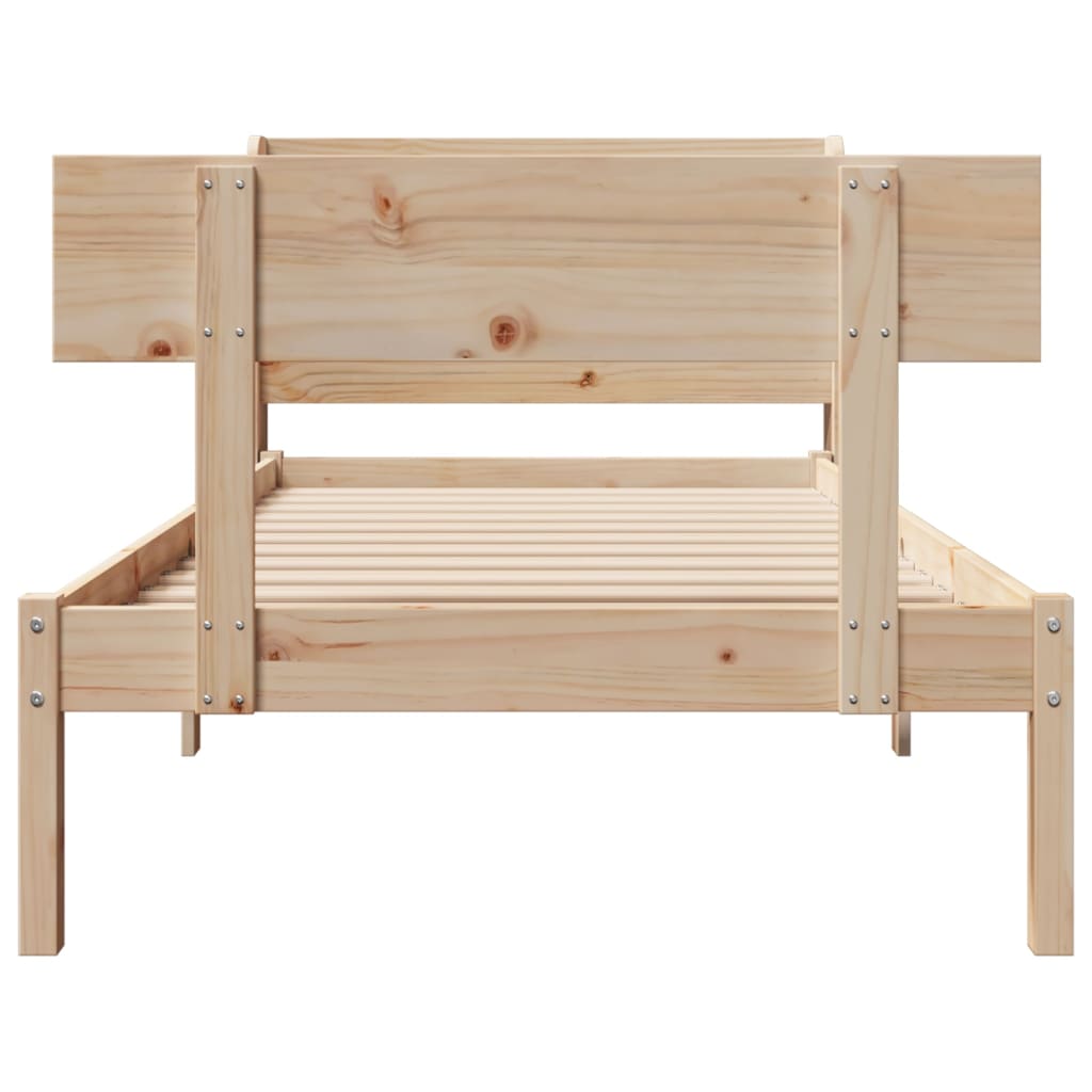 Bedframe zonder matras massief grenenhout 90x200 cm