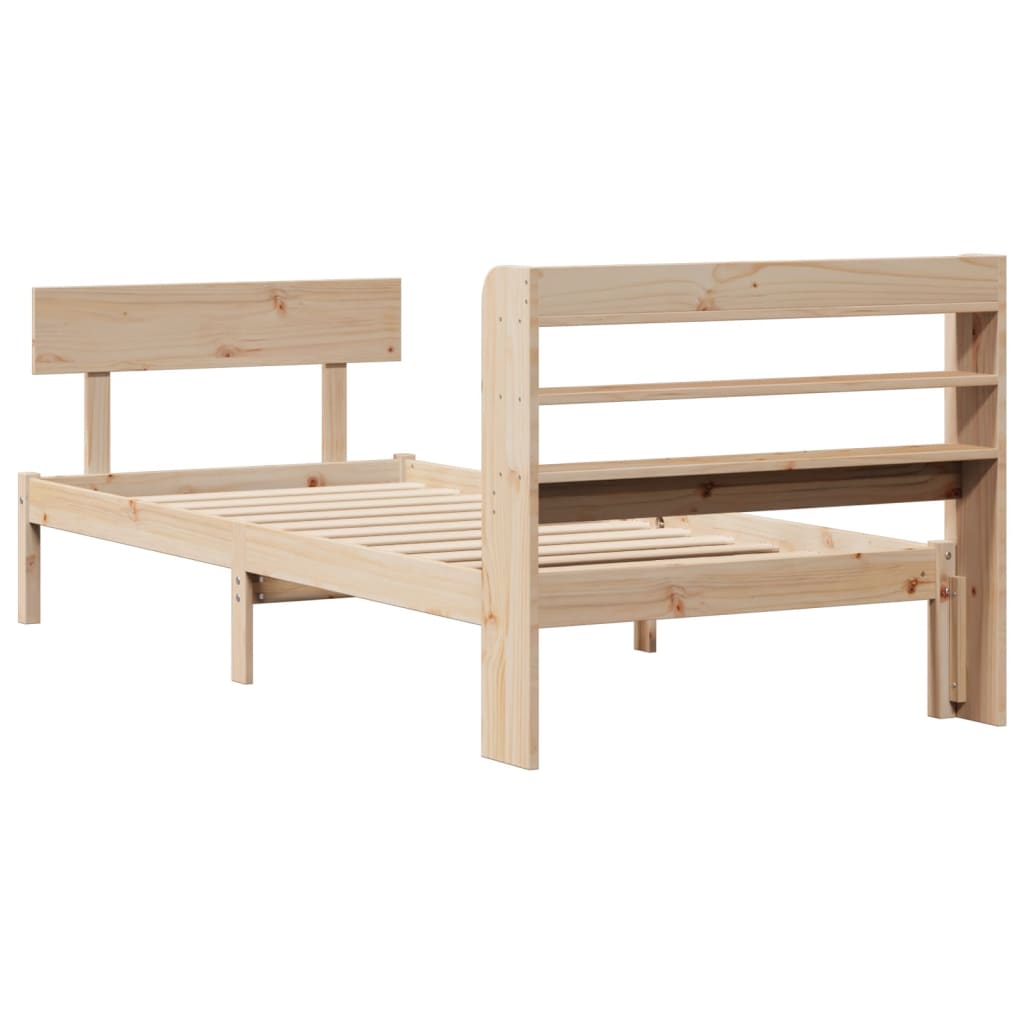 Bedframe zonder matras massief grenenhout 90x200 cm