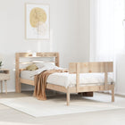 Bed frame without mattress solid pine wood 90x200 cm