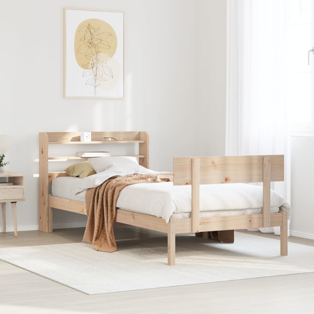 Bedframe zonder matras massief grenenhout 90x200 cm