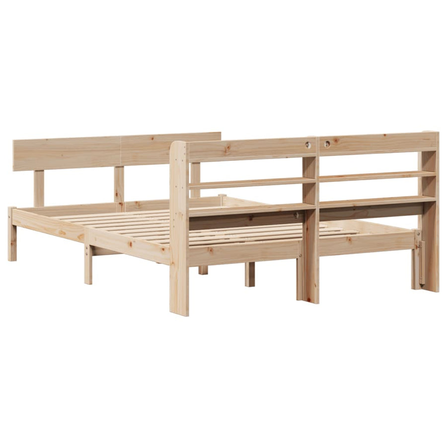 Bedframe zonder matras massief grenenhout 150x200 cm