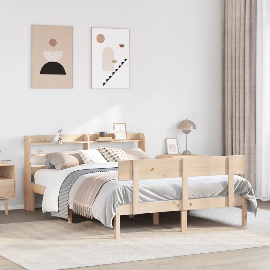 Bedframe zonder matras massief grenenhout 150x200 cm