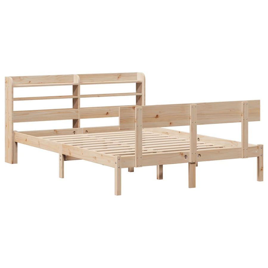 Bedframe zonder matras massief grenenhout 160x200 cm