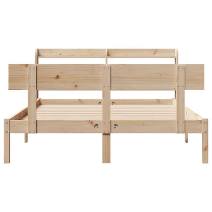 Bedframe zonder matras massief grenenhout 160x200 cm