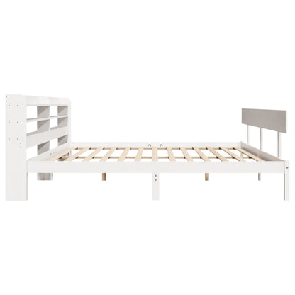 Bedframe zonder matras massief grenenhout wit 180x200 cm